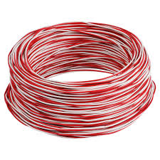 Pappalardo 00906 DOPPINO TELEFONICO NUDO 2x0,3mm² ROSSO-BIANCO MT.100