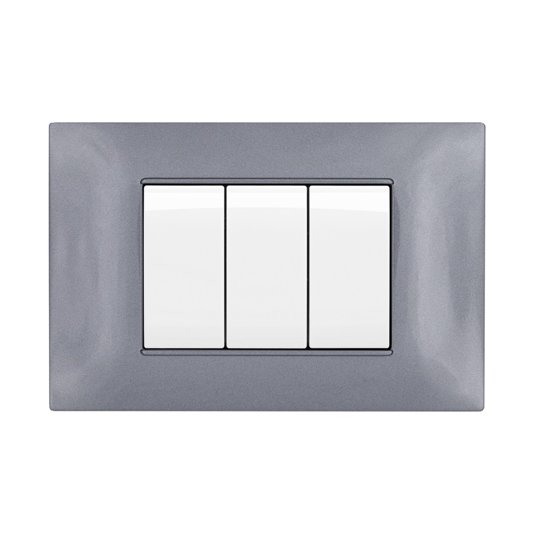 Mapam - 6003-08 - PLACCA 3P GRIGIO SCURO COMP.PLANA TECNOPOLIMERO