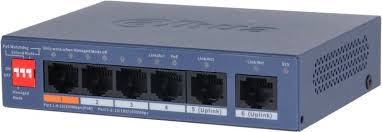 Dahua CS4006-4ET2GT-60 Switch Cloud managed con 6 porte (4 PoE 10/100 Mbps < 60 W + 2 Gigabit (10/100/1000 Mbps) uplink)