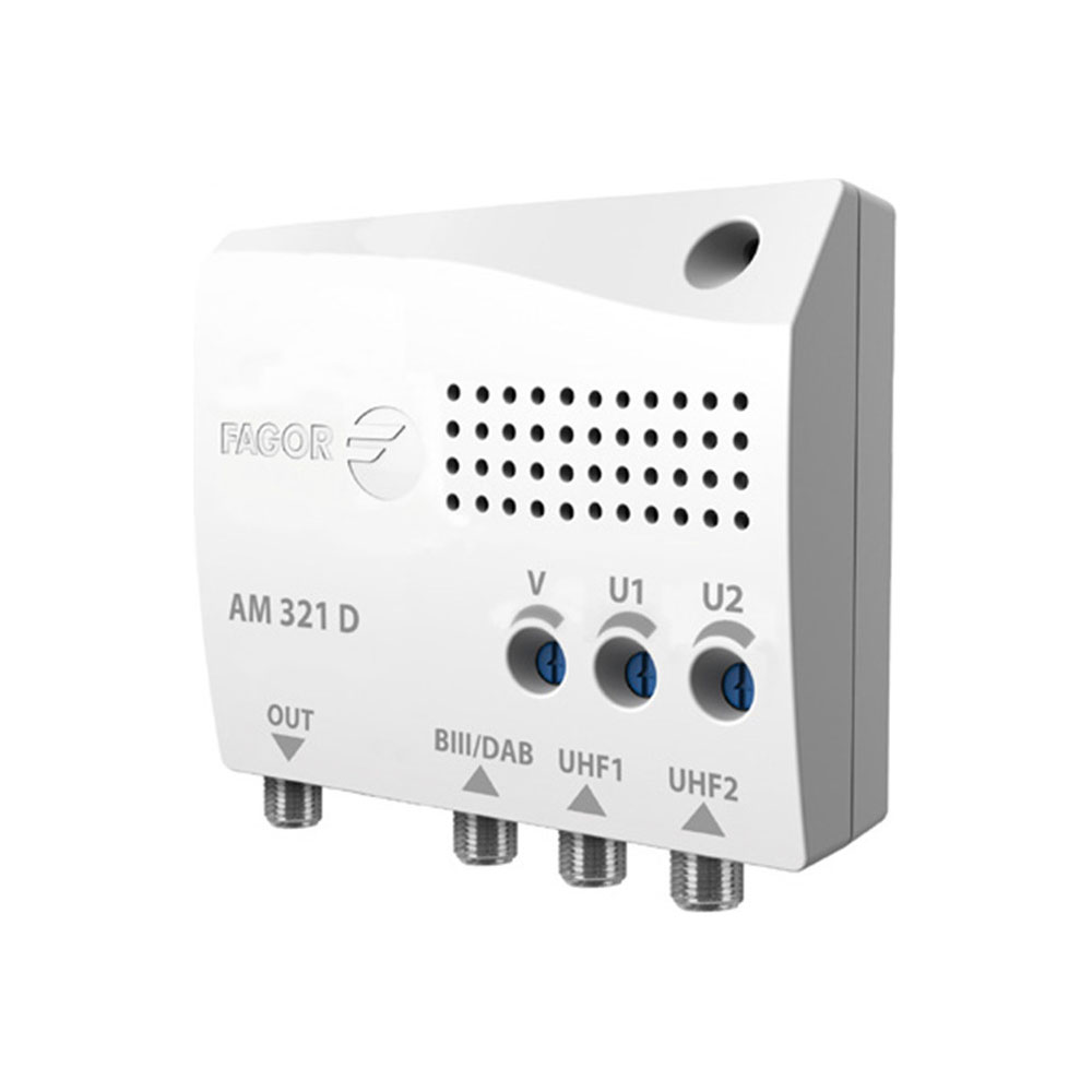 FAGOR FG-35386-AM321 CENTRALINO 3 INGRESSI BIII/UHF/UHF 3.8dB