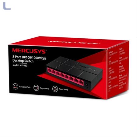 Mercusys MS108G SWITCH GIGABIT 10/100/1000 8 PORTE DESKTOP