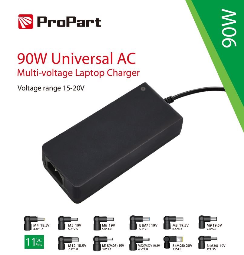 PROPART PEN-1520V90W Alimentatore Universale Notebook Multi-voltaggio 90W