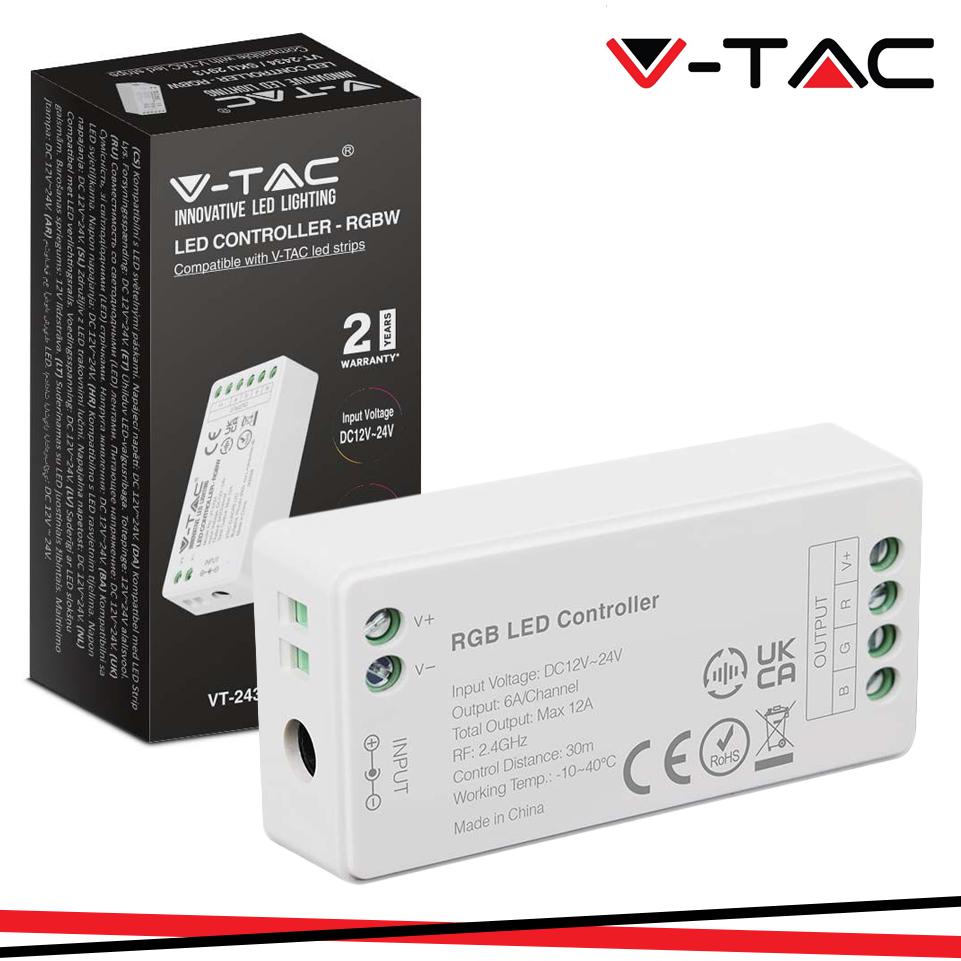 V-TAC - SKU-2913 - Controller per Strip LED RGB+W Dimmerabile 12A