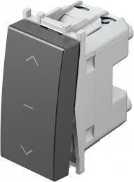 TEM - SM40ATNT10 - INTERRUTTORE PER SERRANDE 1-0-2 16A 250VAC - 1 MODULO - MODUL ANTRACITE
