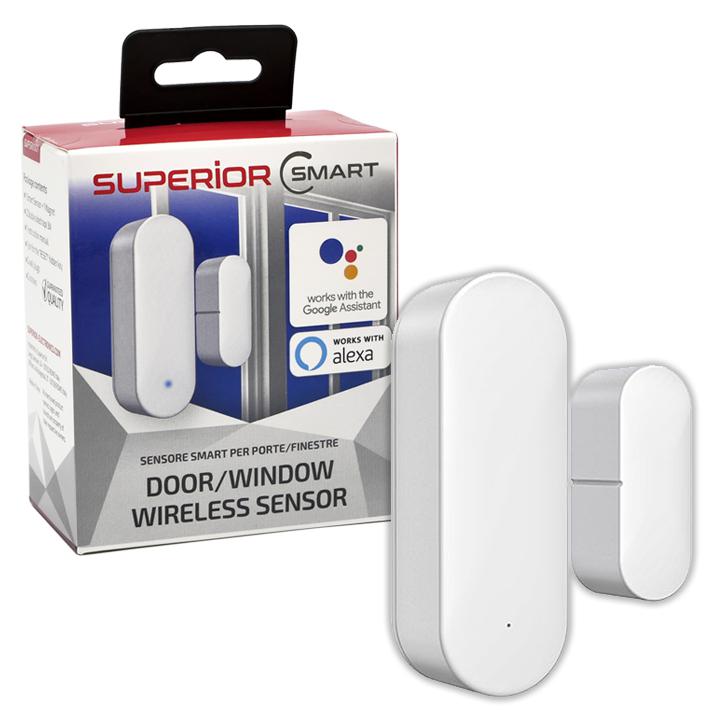 Superior SUPISW001 Contatto magnetico porte/finestre smart compatibile con Google Home e Alexa