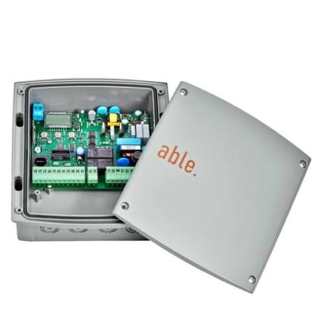 Able V2 - V2-12Y003 - Centrale di comando smart per cancelli a battente o scorrevoli, output per due motori 230V (Kit Light e Kit Full), ricevitore integrato