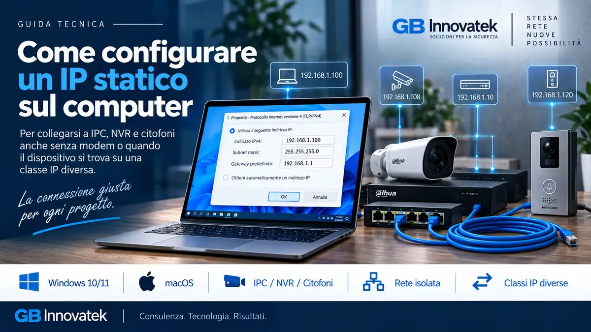 Come configurare un IP statico sul proprio computer